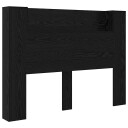  Hodegavl med hylle Svart Eik 140 x 17 x 104,5 cm Konstruert tre