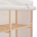 vidaXL Garderobeskap hvit 200x40x170 cm stoff
