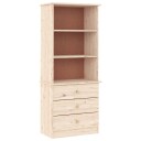 vidaXL Bokhylle med skuffer ALTA 60x35x142 cm heltre furu