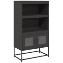  Highboard svart 68x39x123 cm stål 8721158372024