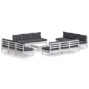  Hagesofagruppe med antrasitt puter 13 deler furu 3096053