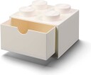 LEGO Storage Desk Drawer 4 bricks oppbevaring med 1 skuff 16 x 16 cm white