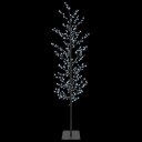 vidaXL Mikro bjørkejuletre Svart 180 cm Stål 459 LED-lys