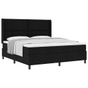  Box Spring Seng med Madrass Svart 180x200 cm Stoff