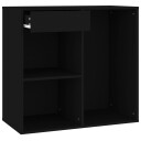 vidaXL Sminkeskap svart 80x40x75 cm konstruert tre