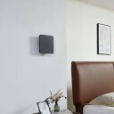 Lucande LED-vegglampe Elrik svart 22 cm høy metall