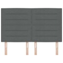  Sengegavl Linje Design Mørk Grå 160 cm Stoff