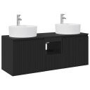 vidaXL Baderomsskapsett 3 stk. Svart 49,5 x 44,5 x 65 cm