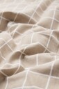 Nordstrand Home Sengetøy 140x200 cm   Bomullssengetøy av flanell   Beige med hvite ruter
