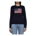 Polo Ralph Lauren Flag Cotton Crewneck Sweater - Navy - XL