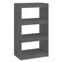 vidaXL Bokhylle/romdeler gr? 60x30x103,5 cm heltre furu