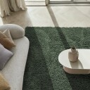 Ryetepper   Combarro Solid Cotton Shaggy grønn Størrelse: 80 x 150 cm