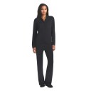 SKIMS Sleep Long Sleeve Button Up Set Onyx Undertøy Sort M