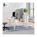 Leitz Ergo Compact elektrisk hev senk skrivebord 120 x 70 cm hvit