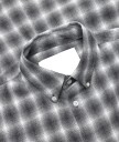 Garment Project Relaxed Ls Button Down Shirt   Flan   GREY CHECK   M