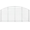 vidaXL Gabionkurv buet 200x30x80/100 cm galvanisert jern