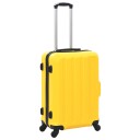 Vidaxl Hardplast Trillekoffert Sett 3 Stk Gul Abs