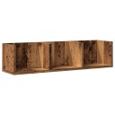 Veggmontert CD hylle gammelt tre 75x18x18 cm konstruert tre
