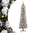 Kunstig juletre Grønn og hvit 240 cm PVC og Metall og Plast