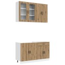 vidaXL Kjøkken enhet PORTO 4 pcs Artisan eik Konstruert tre