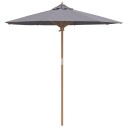 Mørk Grå Hage Parasol 217x230 cm Bambus