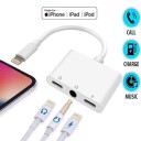 Hodetelefon og ladedapter 2xLightning + 3,5mm til Lightning