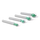 Fresesett Kulehode 6mm Skaft 5 pk