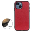 Elegant iPhone 14 Plus Lær Deksel Rød