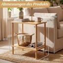 Bambus sidebordsett med to nivåer – plassbesparende design