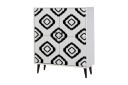 Kommode med 4 Dører 95x111 cm   Hvit/Svart