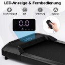 2 i 1 tredemølle under skrivebordet gangpute med LED-skjerm 122 x 53 x 15 cm svart