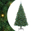  Kunstig juletre med 300 LED grønn 210 cm PVC og Stål og Plast