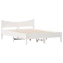  Sengeramme hvit 135x190 cm heltre furu 8721012449916