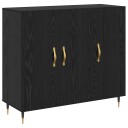  Serviesskap Svart 90 x 34 x 80 cm Konstruert tre