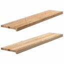  2 Stk Ubehandlet 120x30x2cm Heltre Eik