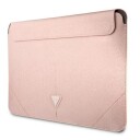 Guess Sleeve Gucs16psatlp 16" Rosa / Rosa Saffiano Triangle Logo