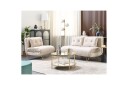 3 sitssoffa Beliani Vestfold Beige guld Beige\|\|GOLD  