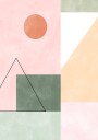 Pastel Tones With Minimalist Shapes Plakat Plakat / 21x30cm