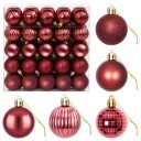 vidaXL Juleballsett 100 stk. Vinrød 4 cm Polystyren
