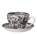 Burleigh Black Regal Peacock frokostkopp skål