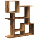 Romdeler bokhylle gammel tre 92x29x112 cm konstruert tre