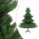 vidaXL Nordmann kunstig juletre med LED og kulesett fir grønn 210 cm