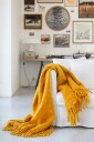 Stackelbergs Mohair Pledd 130x170 cm Mustard