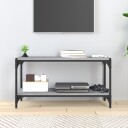 vidaXL TV-benk grå sonoma 80x33x41 cm konstruert tre og stål