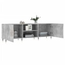  TV benk betonggrå 150x30x50 cm konstruert tre