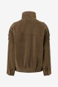 Gina Tricot   Jakke Faux Suede High Neck   Brun