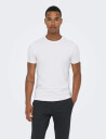 ONLY & SONS Onsbasic Slim O-Neck 2-Pack Noos - White - XXL