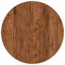  Bordplate Lys Brun Ø 60 x 4 cm Massivt Eiketre