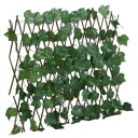  Utvidbart espalier kunstige drueblader grønn 5 stk 190x60 cm