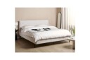 Dubbelsäng Beliani Corio med lamellram Beige-Svart, 140x200 cm White 180x200 -